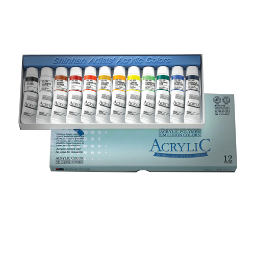 신한 전문가용 아크릴물감 20ml 12색