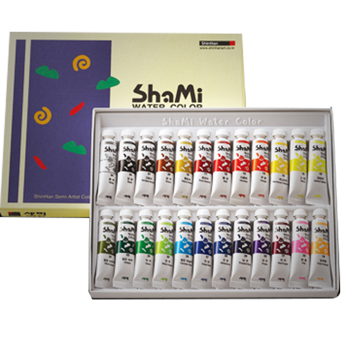 신한 샤미 수채화물감 10ml 24색